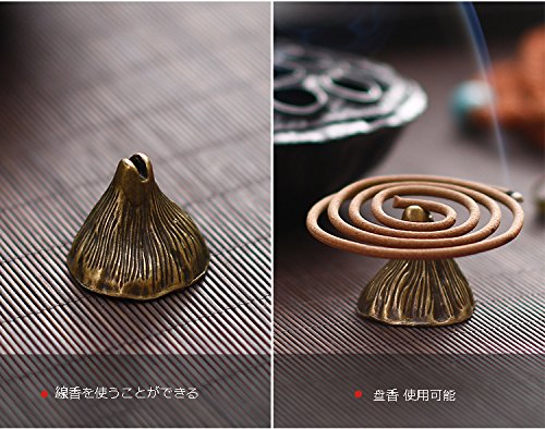 Amazon｜香炉 莲蓬 古典 合金製 小型香皿仏具 茶道の香道 居室創意の