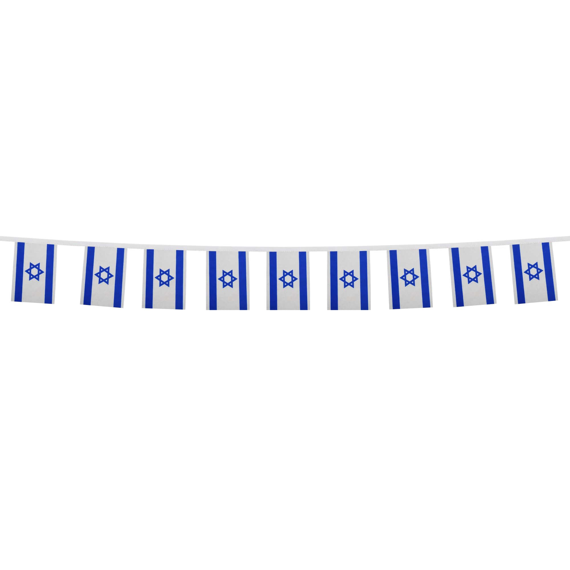 AZ FLAG Guirnalda 6 Metros, 20 Banderas de Israel 21x15 cm, Bandera Israelí 15 x 21 cm - Banderines — view 5