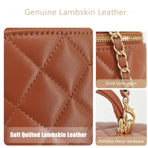 Image of M-ioi-M Small Mini Quilted Lambskin Vanity Purse Crossbody Bag for Women