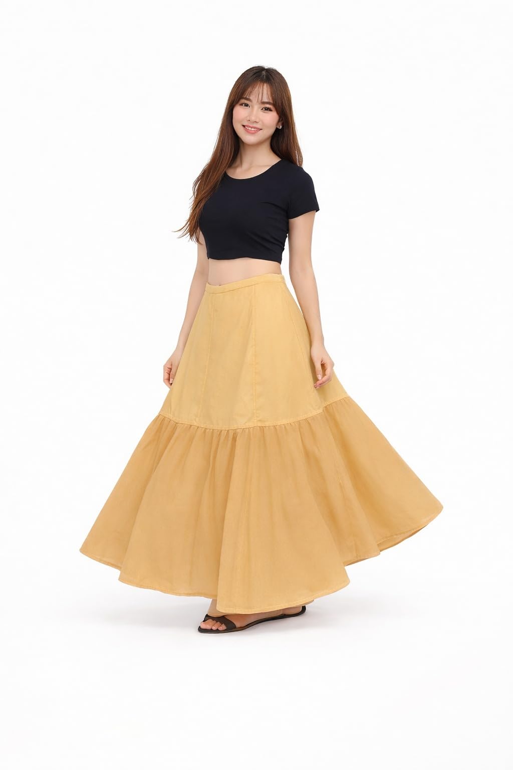 SEER Women Cancan Skirt for Lehenga | Heavy Flare Net Petticoat Underskirt | Bridal Free Size, Adjustable Waist | Beige