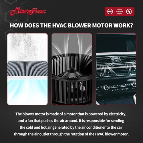 Image of Marsflex Front Blower Motor 700272 for 2013-2019 Ford CMax Escape Focus Transit Lincoln MKC 2014 2015 2016 2017 2018 Automotive Replacement Blower Motor Fan OE: PM9386 DV6Z19805B GV6Z19805AA