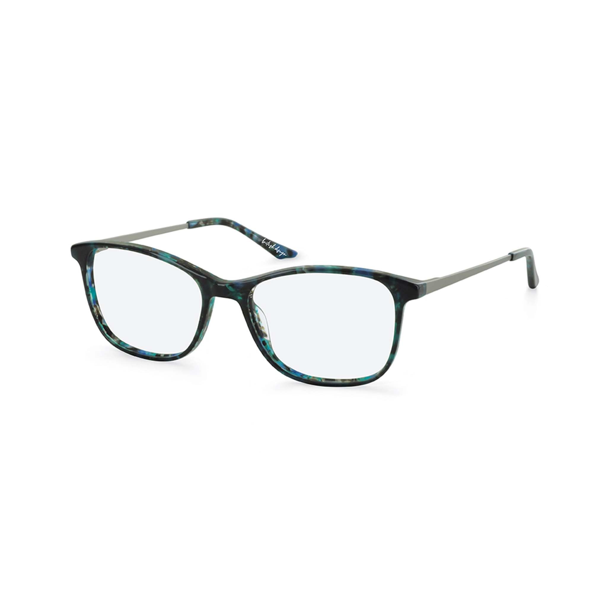 Episode Brille mit Sehstärke für Damen optional mit Sonnenbrillentönung oder Blaulichtfilter, Oval, gefertigt aus Acetat (inklusive Brillenetui)