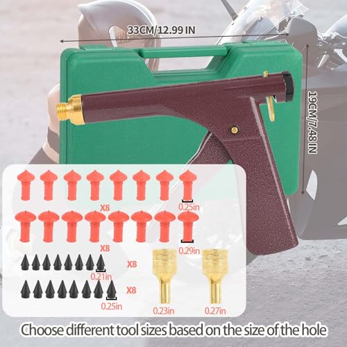 Image of Motorcycle tire Repair kit, tire Repair Mushroom Plug Universal Tire Repair Tools to Fix Punctures and Plug Flats Patch Kit for car Motorcycle, ARB，ATV, Tractor, Trailer