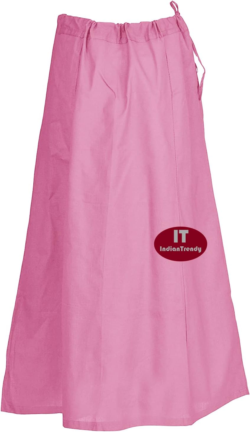 Indian Trendy Sari Petticoat Cotton Stitched Adjustable Waist Saree Underskirt Lining Skirt