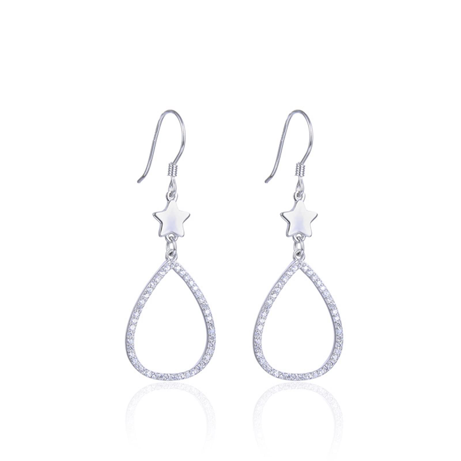 Étoile en Argent boucle d'oreille pendante pour sublimer vos tenues de soirée