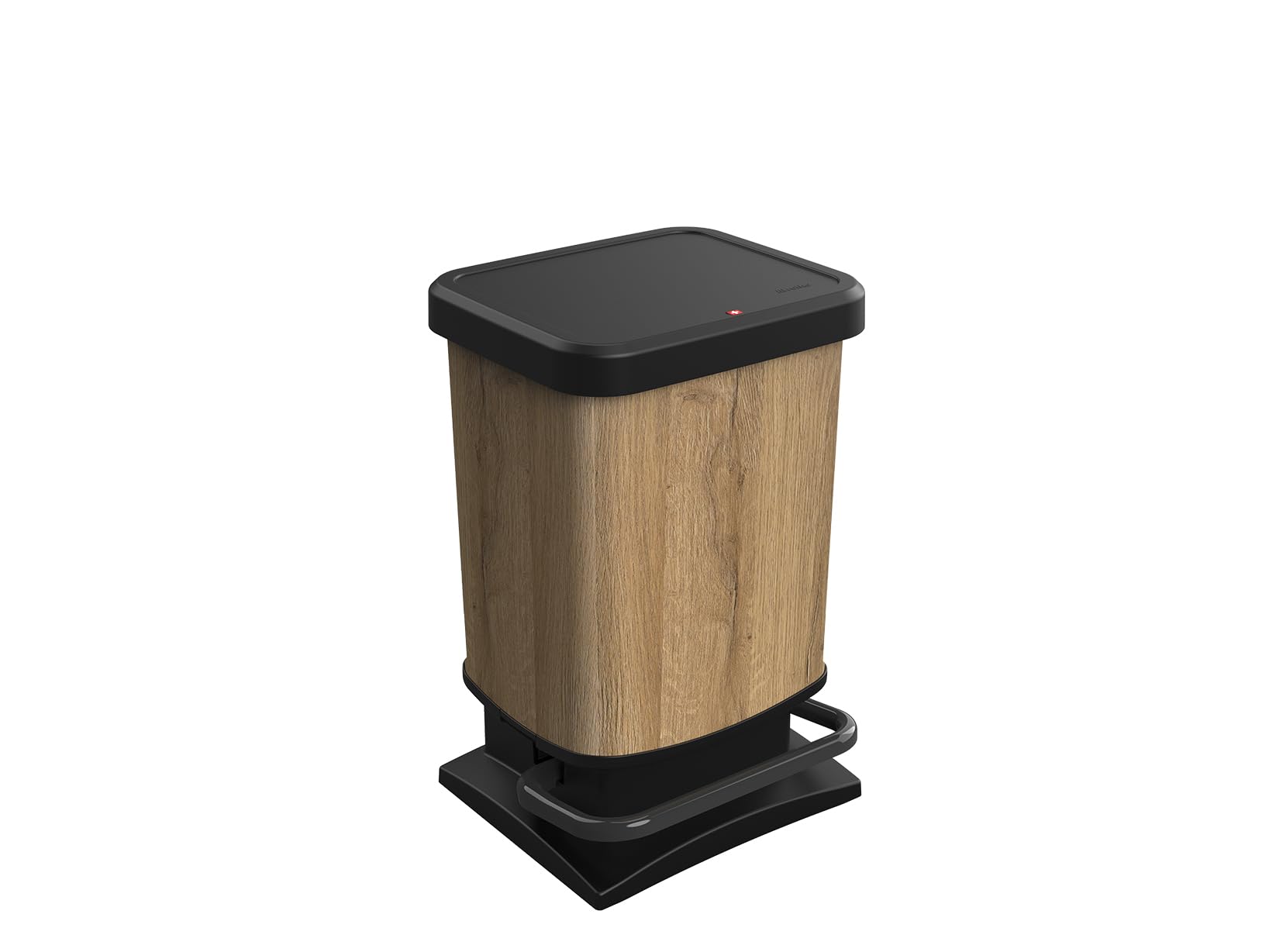 Rotho Waste Bin with Pedal, Polypropylene, 20L, Brown