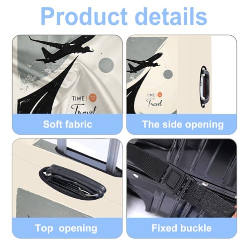 Travel Luggage Cover Washable Suitcase Protector Anti-Scratch,Stretchable Fit for 20-34Inch Luggage Durable Travel Bag Cover with Zipper Closure (L(28-30inch suitcase))3