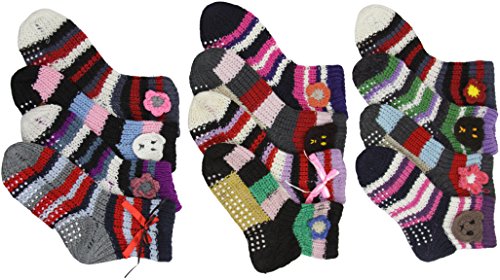 Image of ToBeInStyle Women's Pack of 6 Assorted Style Winter Socks