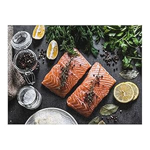 Houten puzzel 500 stuks voor volwassenen en kinderen, rauwe zalmfilets en ingrediënten voor koken moeilijke uitdaging…