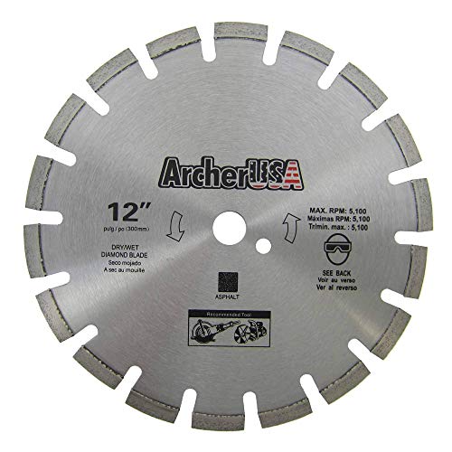 Archer Pro 12" Diamond Saw Blades For Fast Asphalt Cutting And Green Concrete Cutting #TOP15