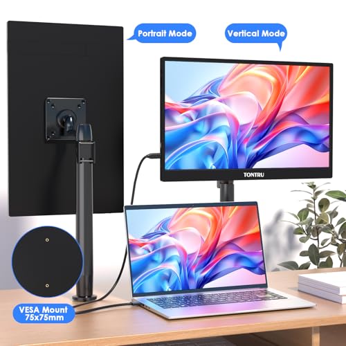 Image of Portable Monitor, 15.6 inch FHD 1080P IPS Screen with Low Blue Light, Dual Speakers & 3.5mm Audio Jack, Adjustable Stand, USB-C /HDMI Compatibility for Laptop, PC, Phone, Gaming Console