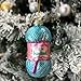 Handmade Holiday Decoration for Crocheter & Yarn Lovers, “I’m Hooked” Glittery Yarn Ball Glass Blown Ornament for Christmas Tree