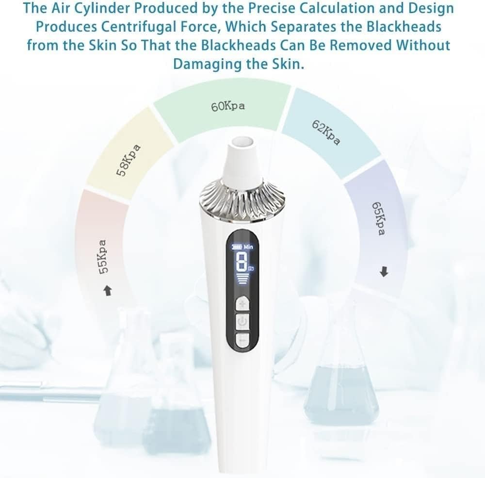 L'ultimo pulitore elettrico for pori con aspirapolvere for la rimozione dei punti neri, adatto for donne e uomini, misuratore di punti neri con estrattore di punti neri ricaricabile tramite USB