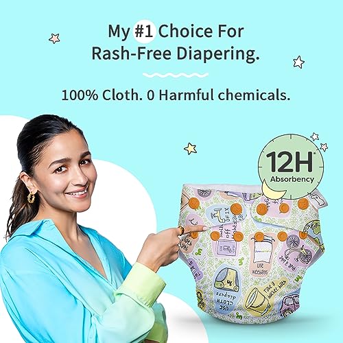 Image of SuperBottoms NEW UNO Freesize Cloth Diaper | Cloth diaper for babies 0 to 3 years | Washable & Reusable cloth diaper | Comes with cloth diaper insert | 1 Diaper and 1 Organic cotton Soaker