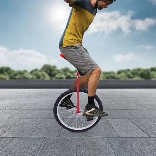 Image of 24In Outdoor Wheel Unicycle, One-Wheel Bike with Adjustable Seat, Sports Exercise Bicycle for Adults Beginner Outdoor Indoor Sports Entertainment Exercises Balance Fun