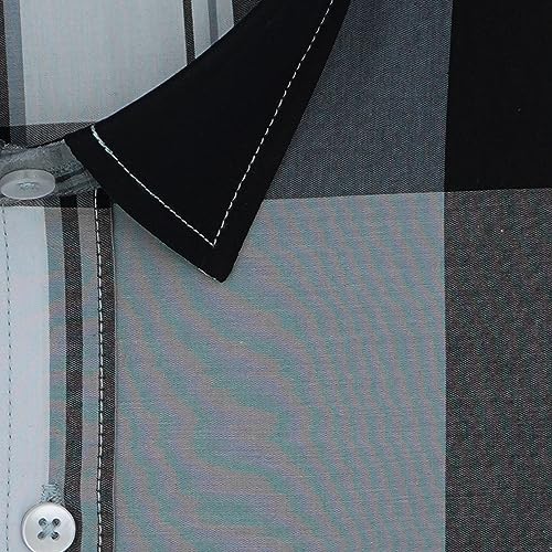 Image of GHPC 100% Cotton Checkered Half Sleeves Regular Fit Formal Shirt for Men