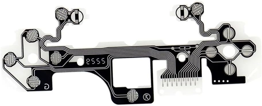 Jowxsx Black Ribbon Circuit Board Film Flex Cable for PS5 V3.0 Controller Conductive Film Keypad Flex Cable PCB Joystick Button Legacy Systems Video Games