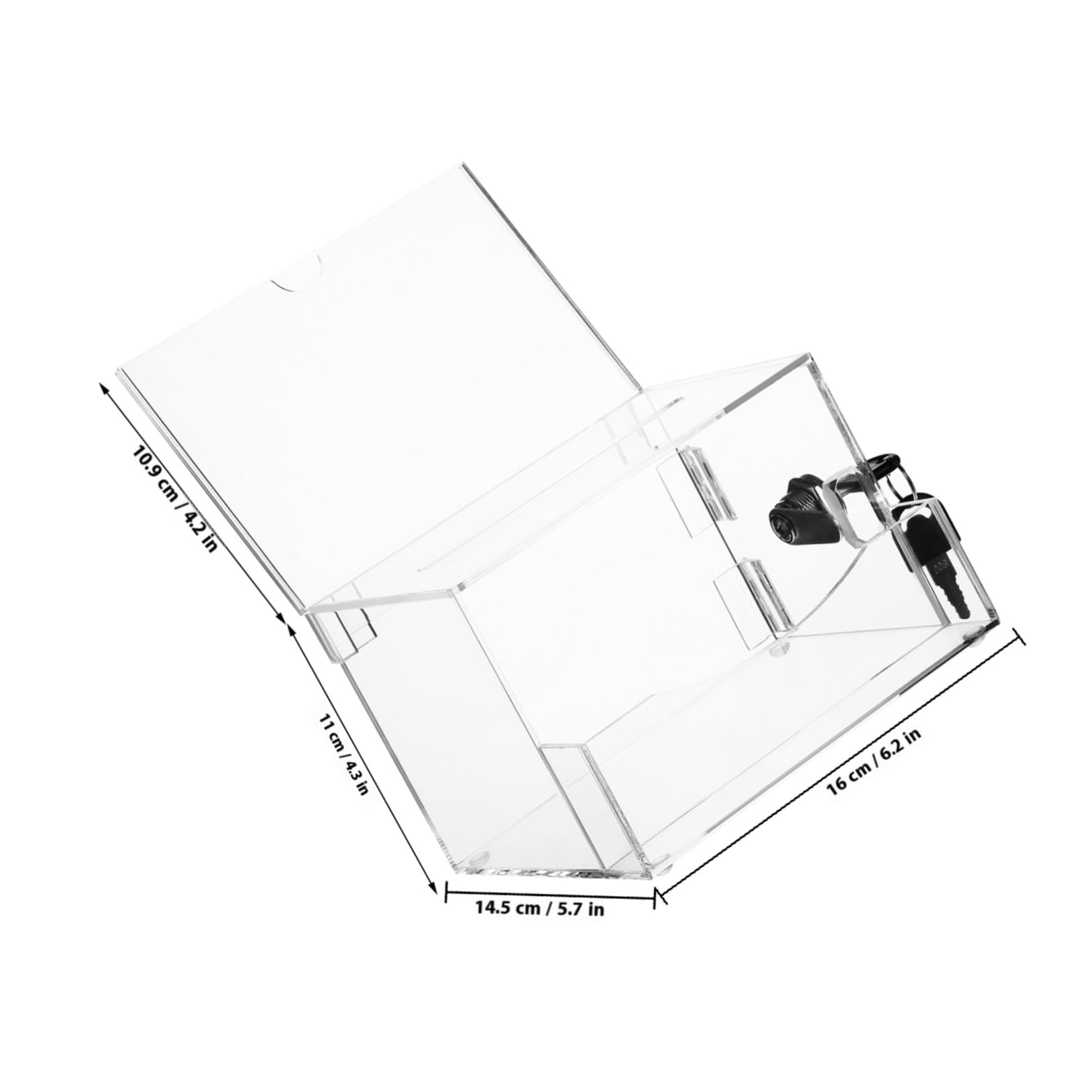 PLAFOPE Transparente Spardose Transparent aus Acryl mit Großem Fassungsvermögen Sicherer und Langlebiger Öffentlicher Briefkasten für Spendenaktionen und Vorschlagsbox