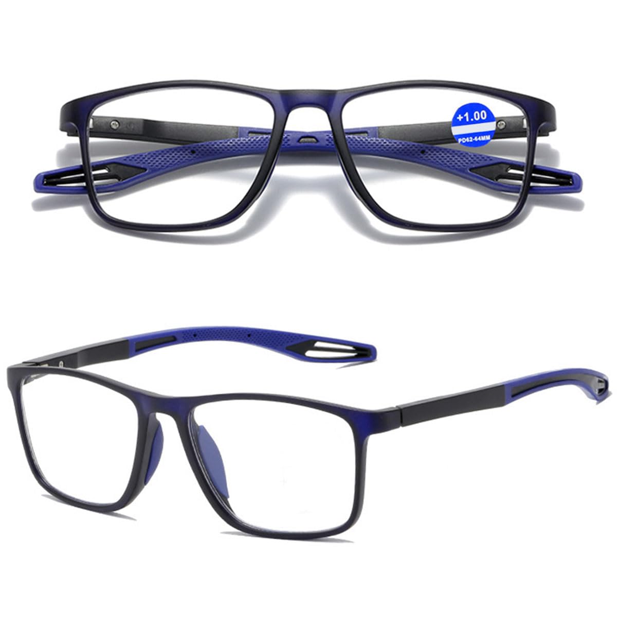 KOOSUFA Photochromic Reading Glasses Blue Light Blocking Sun Readers UV Protection TR90 Super Lightweight Sunglasses for Men Women 3 in 1 Lenses Darken In Sunlight 0.0 1.0 1.5 2.0 2.5 3.0 3.5 4.0
