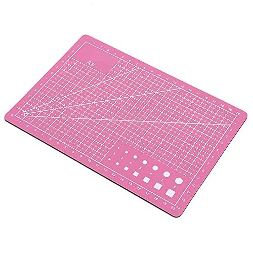Clear Cutting Mat Sewing Self Healing Sewing Mat Pad A5 Mini Metric Cutting Mats for Crafts Cutting Board for DIY Handmade Quilting Sewing and Arts & Crafts Projects Tool (Pink)