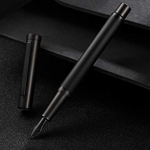 Hongdian Black Forest Fountain Pen Titanium Black Extra Fine Nib Beautiful Tree Texture Excellent Gift Pen #TOP2