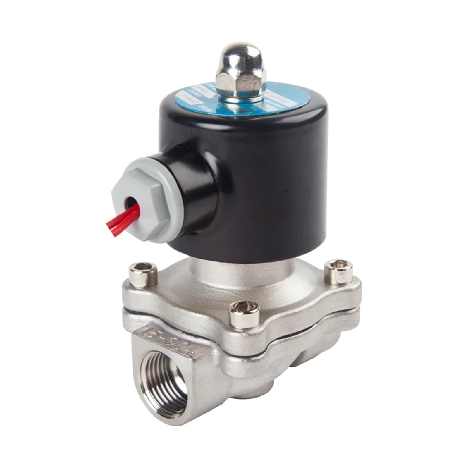 1/4"" 3/8" 1/2"" 3/4" 1"" 1-1/2" BSPT Hembra 12V 24V 110V 220V 304 Electroválvula Eléctrica de Acero Inoxidable Normalmente Cerrado Neumático 1.25 Pulgada(BSPT FEMALE-DC12V,0.75 pulgadas)