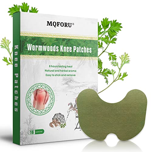 Patch Chauffant, Patch Anti Douleur, Pain Relief Plaster, 16 Pièces/Boîte Autocollants de Genou de Moxibustion, Patch de Moxibustion Portable Pour le Soulagement de la Douleur au Genou Cover