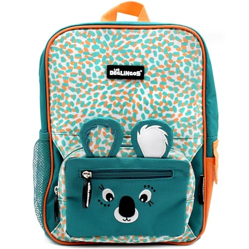 LES DEGLINGOS - Sac à Dos 2-en-1 avec Banane Amovible Berlingos le Koala, Bleu - Capacité 10 litres, hauteur 34 cm