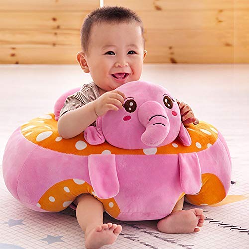 Best Soft Plush Cushion Baby Supporter Sofa Seat, Training Seat OR Rocking Chair for Kids 0-48 Months (Pink and Orange)