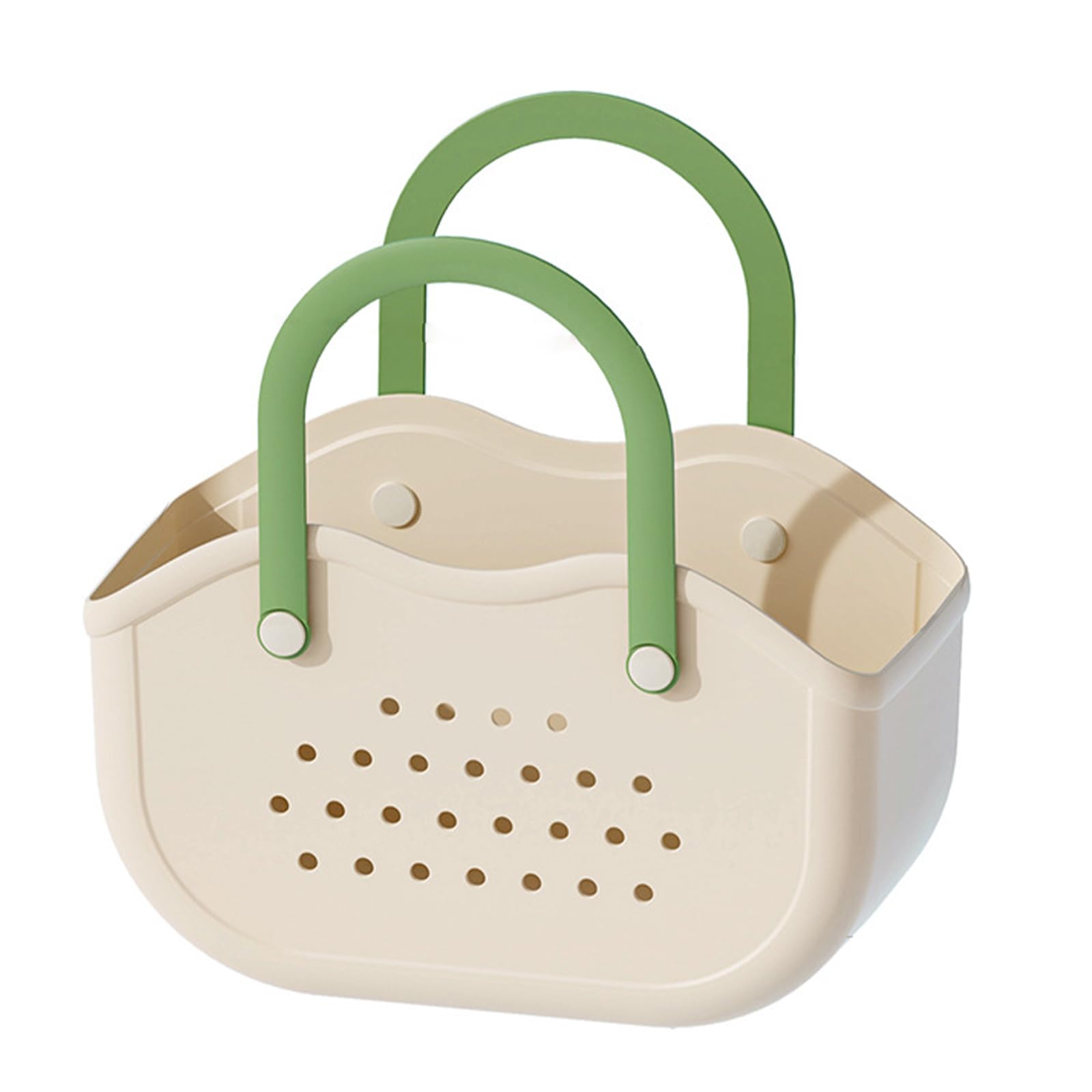 HENYGEN Sturdy Bathroom Basket with Drainage Holes and Ergonomic Handle Shower Organizers Portable Shower Basket