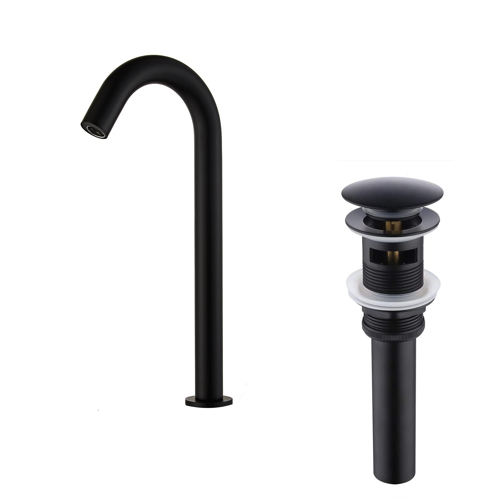 Sxithgkdw Black Automatic Touchless Sensor Bathroom Faucet Kitchen Faucet Sink Drain Strainer With Overflow Vanity Sink Pop Up Drain Stopper