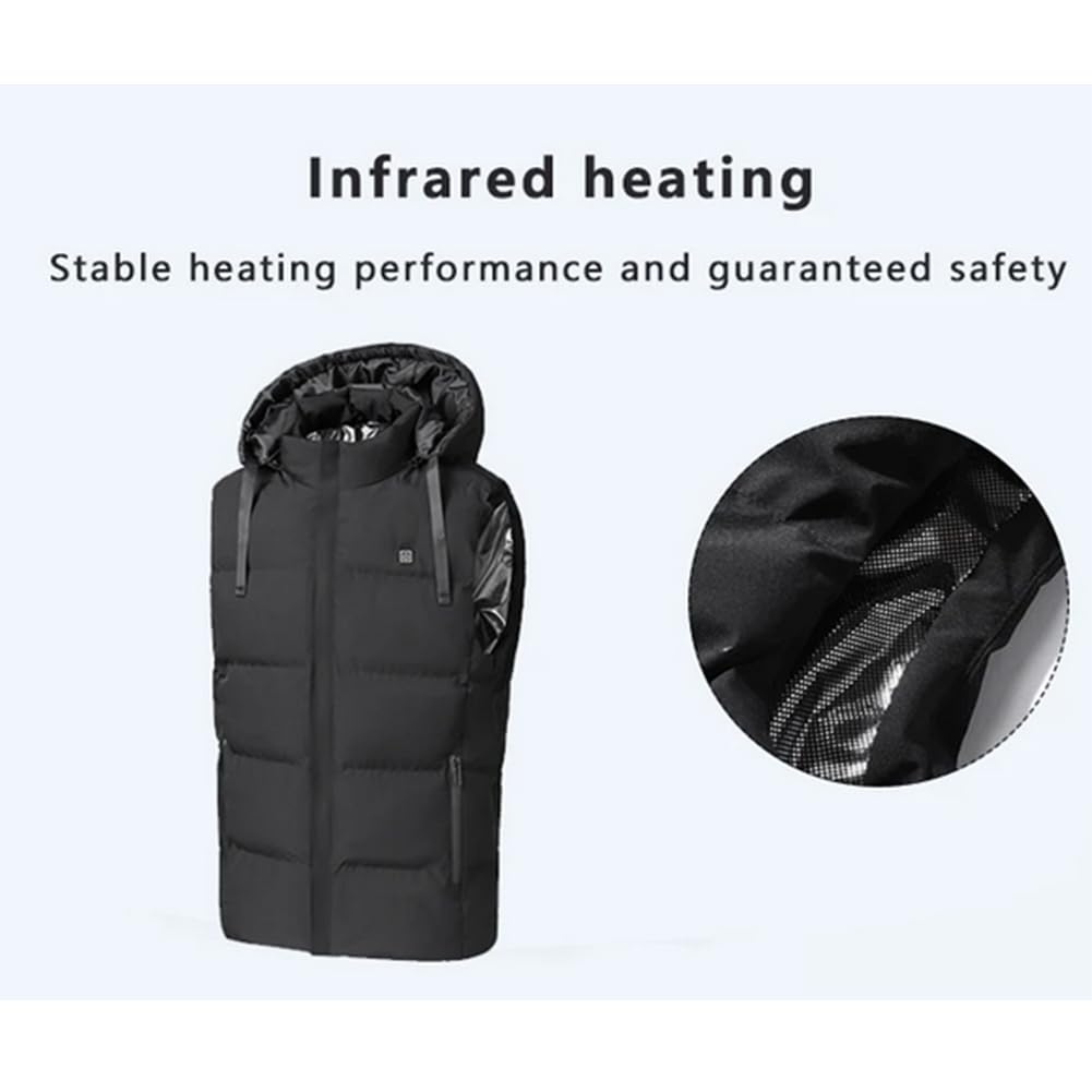 Hombres Chaleco Calentador Eléctrico Calefactable Lavable M-4XL