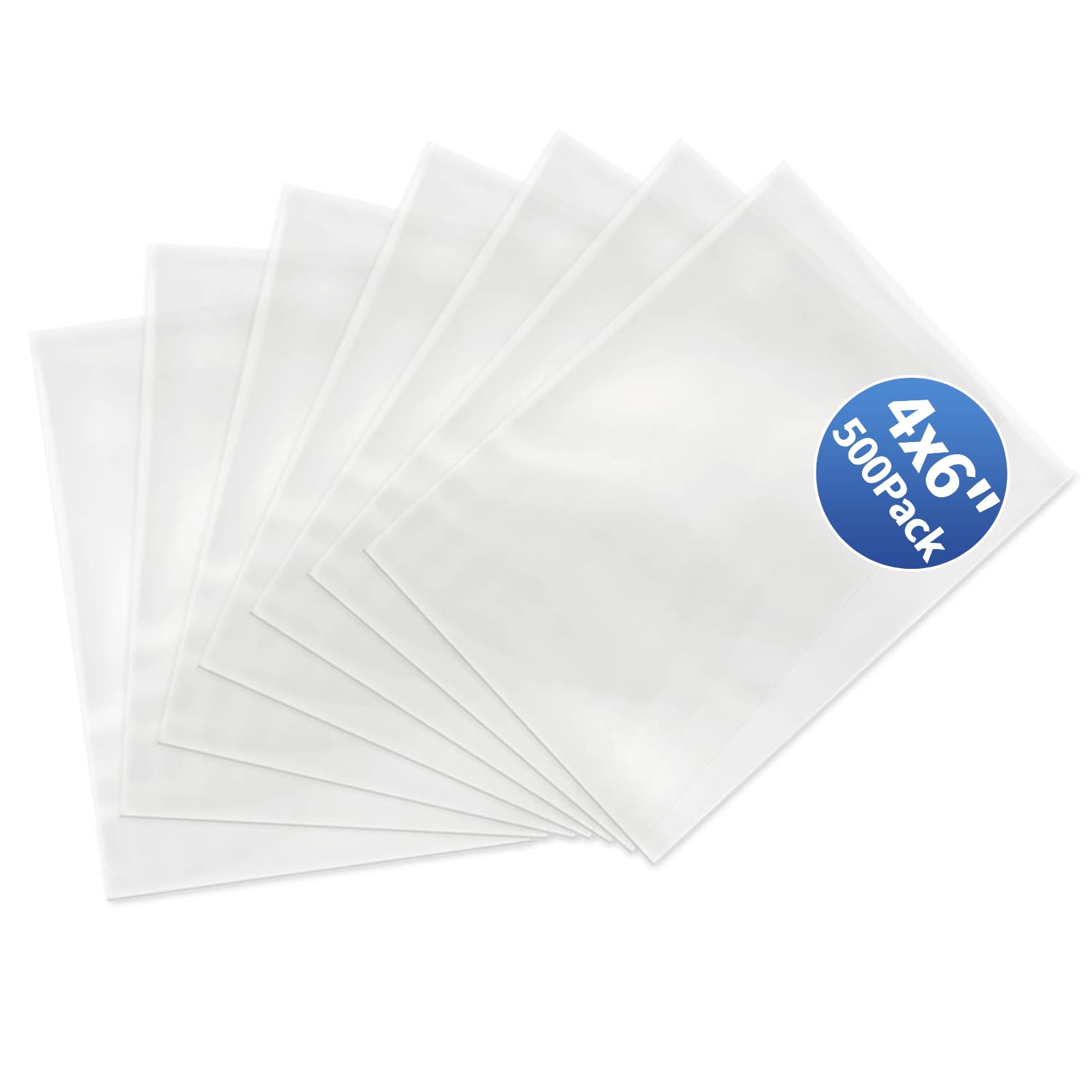 Metronic Shrink Wrap Bags 4x6 Inches 500Pcs, Clear PVC Heat Shrink Wrap Bags for Packagaing Soap,Bath Bombs,Makeup, Candles,Small Gifts,Jars,Homemade DIY