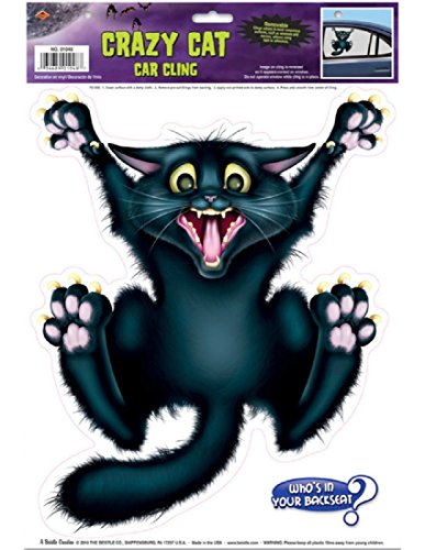 Crazy Cat Car Cling Party Accessory (1 count) (1/Sh)