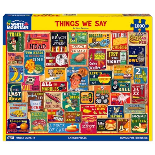 White Mountain Puzzles Things We Say, 1000 Piece Jigsaw Puzzle - Image 3