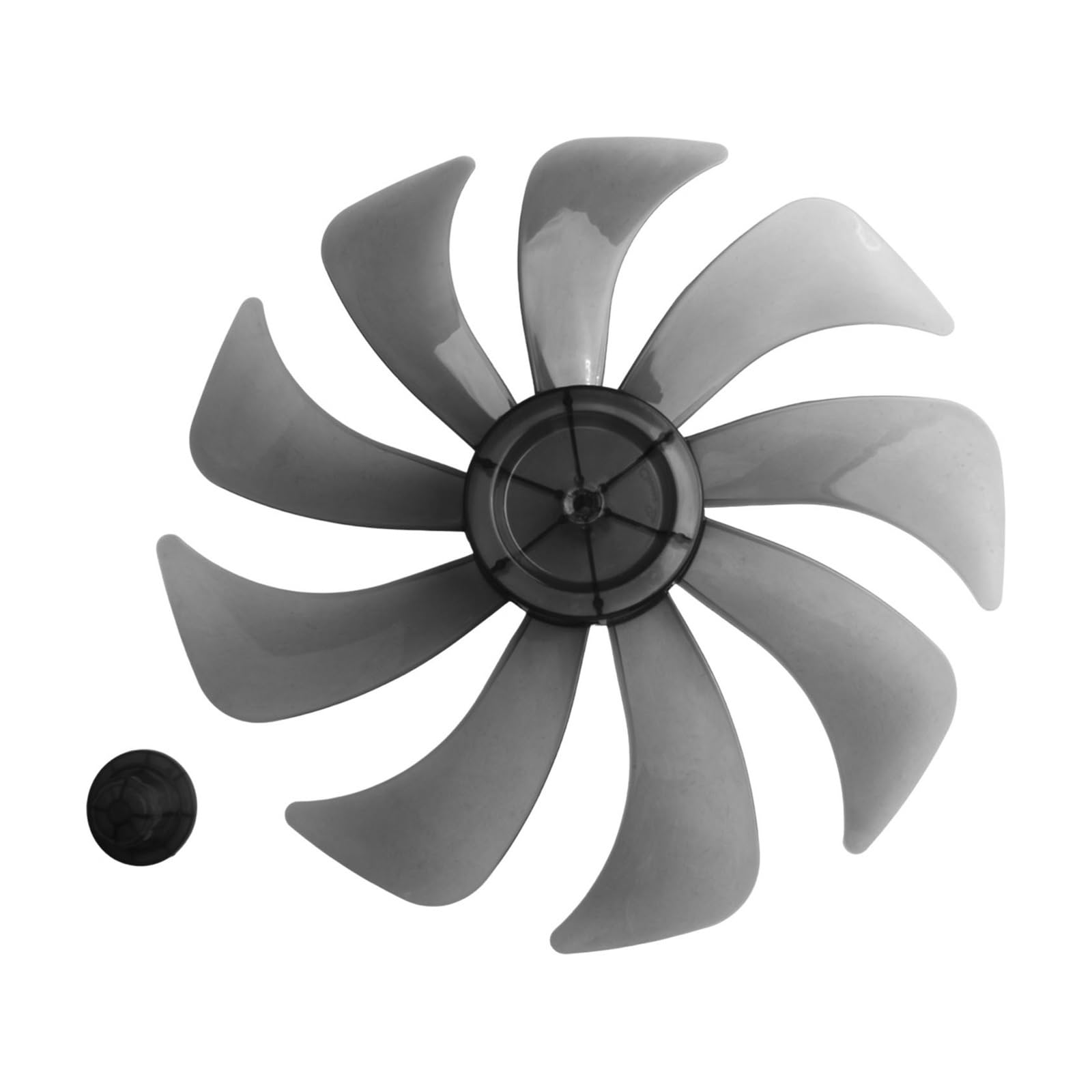 FOELANNE Plastic Fan Blade, 14 inch Floor Fan Propeller Blade With Nut Cover, Plastic, 7/9/15 Leaves(9 Blade)