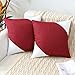 MIULEE Funda de Cojin de Sofá Funda de Almohada de Lino Color Sólida Funda de Cojines Moderna Cojines Decorativas Decoracion para Salon Silla Habitacion Cama 45x45 cm Vino Rojo