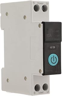 Disjuntor WiFi, Disjuntor Monofásico de Trilho Din Com 3 Modos de Temporização, Controle Remoto APP, Luz Indicadora Colorida, Disjuntor Miniatura para Casa Inteligente (63A)