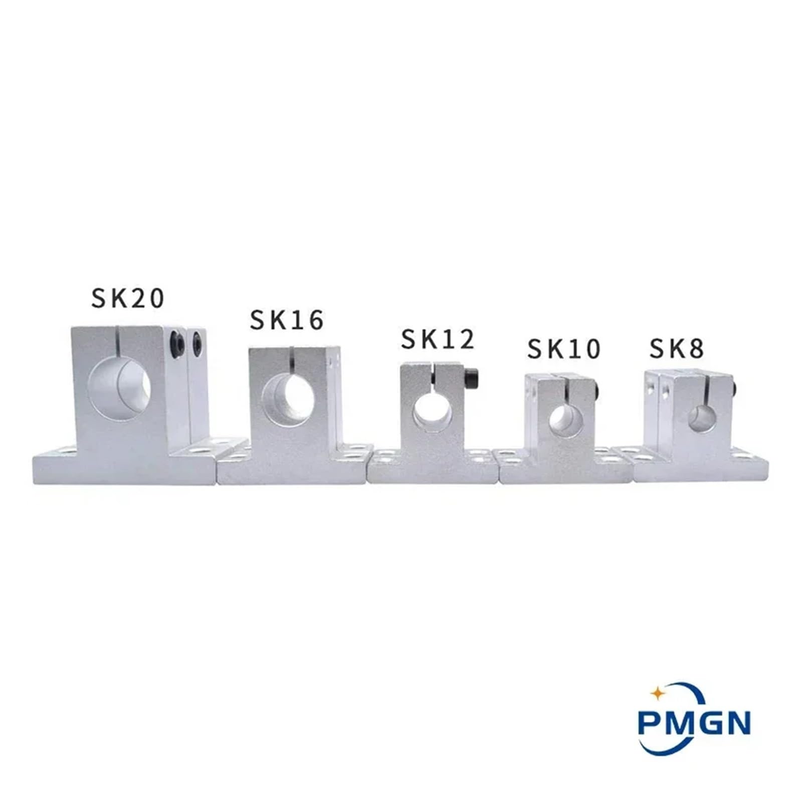 4-teiliges Linearlagerschienen-Wellenstützset Sk8 Sk10 Sk12 Sk16 Sk20 Sk25 Sk30 8 mm(SK13 13MM)