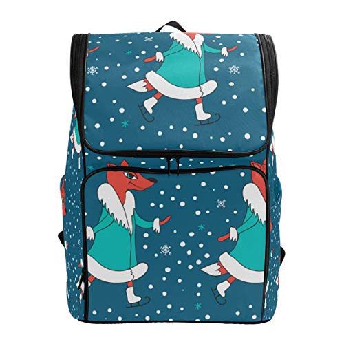 LISNIANY Mochilas Escolares Foxes Overcoat Skate Dark Seamless Pattern Bolsas para computadora