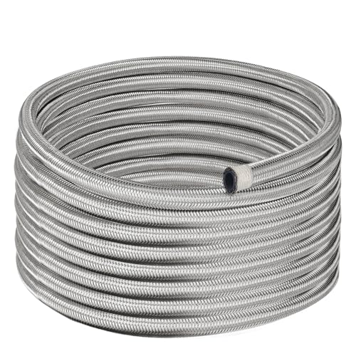 Image of EVIL ENERGY 10AN Fuel Line, AN10 Braided Fuel Hose Nylon CPE 10FT Sliver