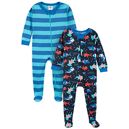 Image of Gerber Baby Boys' 2-Pack Footed Pajamas