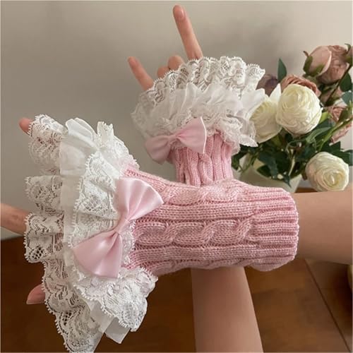 Ruched Lace Cuff For Wedding Wrist Length Bridal Prom Gloves For Driving Wedding4