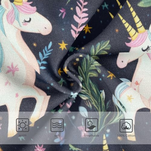 Wusikd Magical Unicorns Boys' Underwear Cotton Flowers Boys Briefs Soft Toddler Underwear 2T3