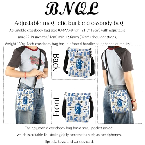 Doctor Crossbody Bag Doctor Movie Fans Gift Doctor TV Show Gifts Police Box Gift Together Forever Through Time And Space Handbag4