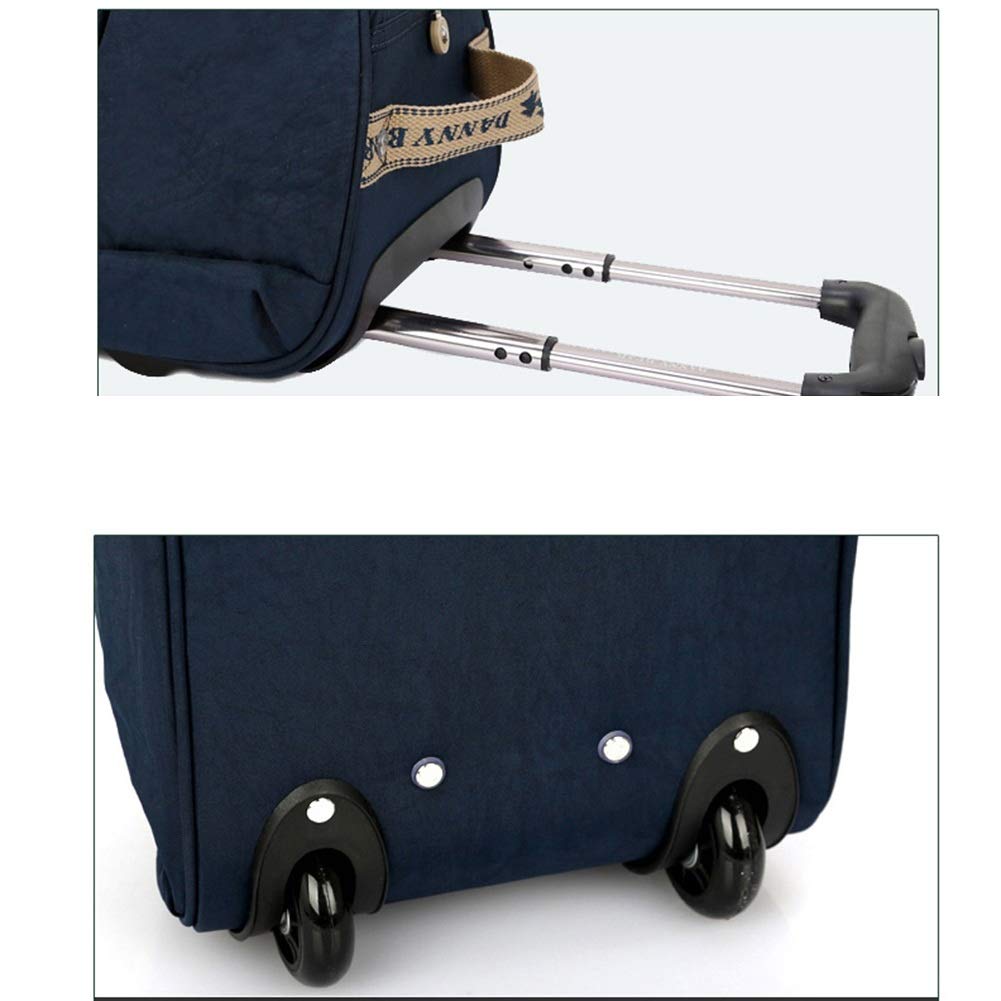 ADITAM ZHANGQIANG Valigia Trolley con Ruote Grande Super Leggera con Ruote Valigia da Viaggio di qualità (Colore : Blu Scuro, Dimensioni : 28 * 27.5 * 46.5cm) Double The Comfort