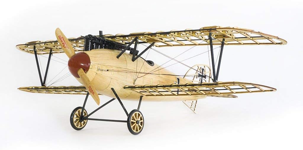 Albatross D.III Bi-Plane 3D Wooden Puzzle - Laser Cut Balsa Wood Airplane Kit to Build for Adults - Perfect Wooden Airplane Jigsaw Puzzle Aircraft Model for Men Birthday Gift