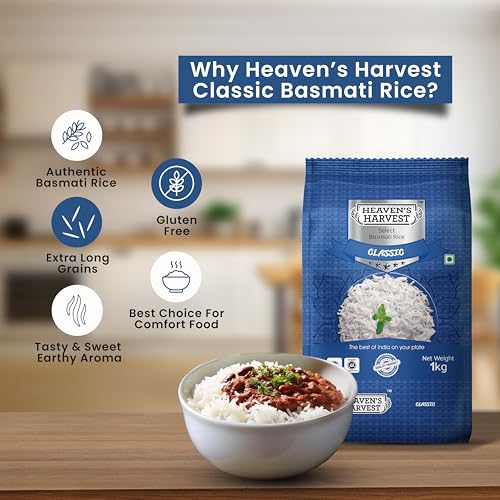Image of Heaven's Harvest Select Classic Basmati Rice | 1 KG (Pack of 2)