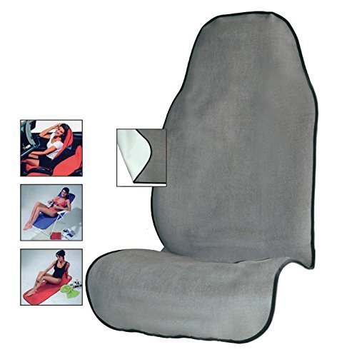 CHELIYA - Funda Universal para Asiento de Coche, para Yoga, Sudor, Toalla de Playa, Color Gris para Fitness, después de los Entrenamientos, Antideslizante, para Todo Tipo de Clima