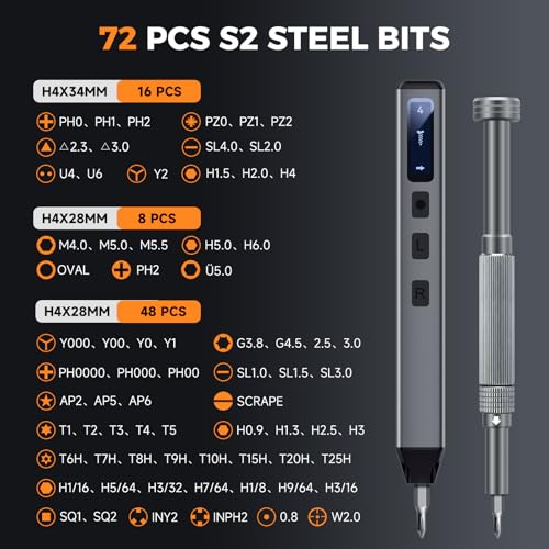 Image of UF-TOOLS Mini Electric Screwdriver, 83 in 1 Cordless Rechargeable Small Power Screwdriver Set with 72 Bits, Led Light and Magnetic Mat, Professional Repair Tool for Phone Glasses Watch Camera Laptop